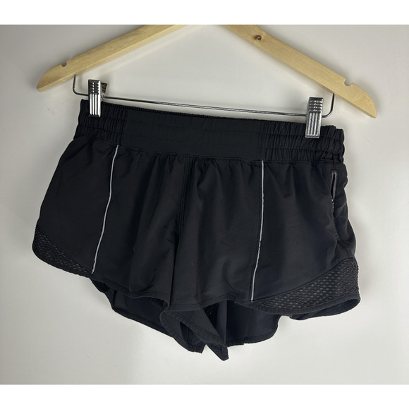 Lululemon Hotty Hot Short Reflective *2.5" Liner Stretch Black Women's Size 8 - Picture 3 of 15